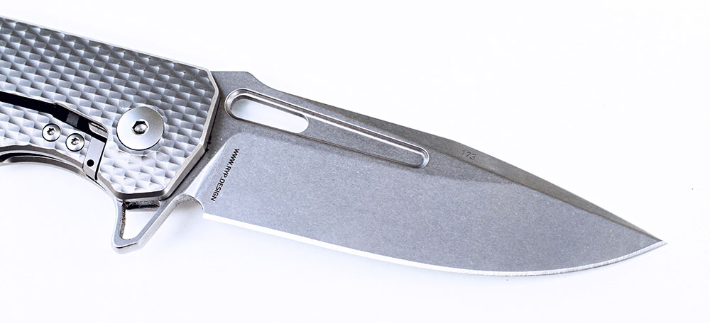 The Böhler M390 stainless steel is used in the knife