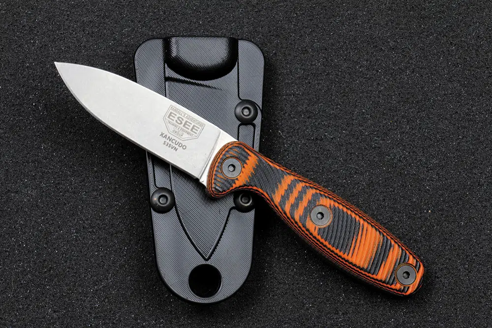 Short Blade Everyday Carry Knife With Cross Draw Sheath